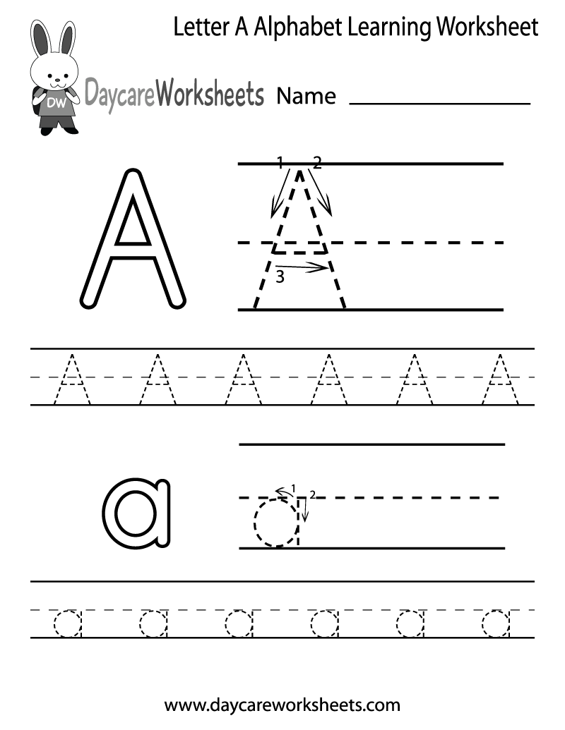 Pre K Alphabet Worksheets