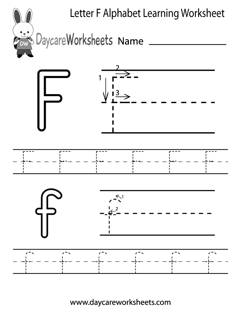 Letter F Worksheets Free Printable