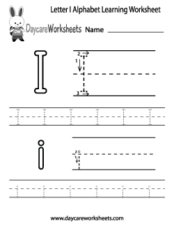 Preschool Letter I Alphabet Learning Worksheet