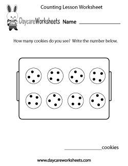 Preschool Counting Lesson Worksheet