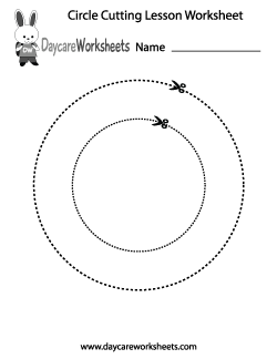 Preschool Circle Cutting Lesson Worksheet