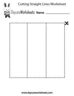 Preschool Cutting Straight Lines Worksheet