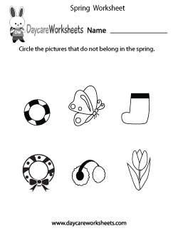 Preschool Spring Worksheet