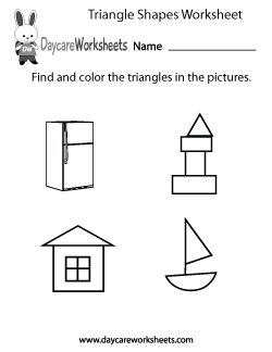 Preschool Triangle Shapes Worksheet