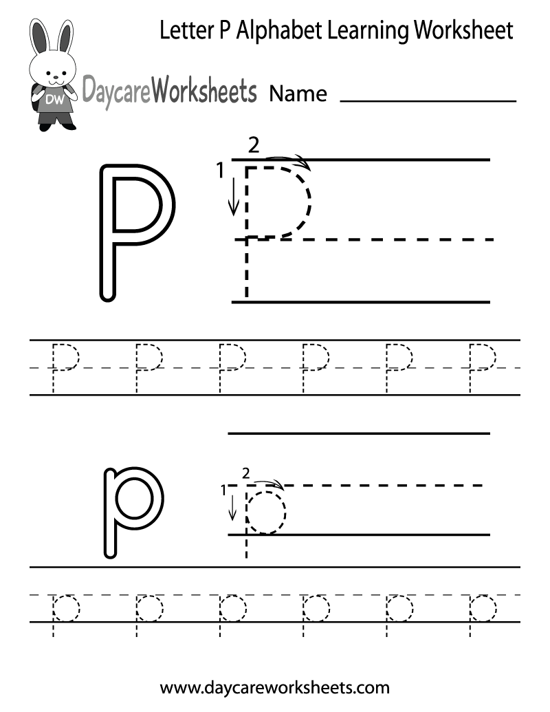 Free Letter P Phonics Worksheet For Preschool Beginning Sounds Free 
