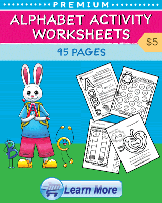 Alphabet Activity Worksheets Cover