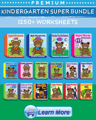 Kindergarten Worksheets Super Bundle